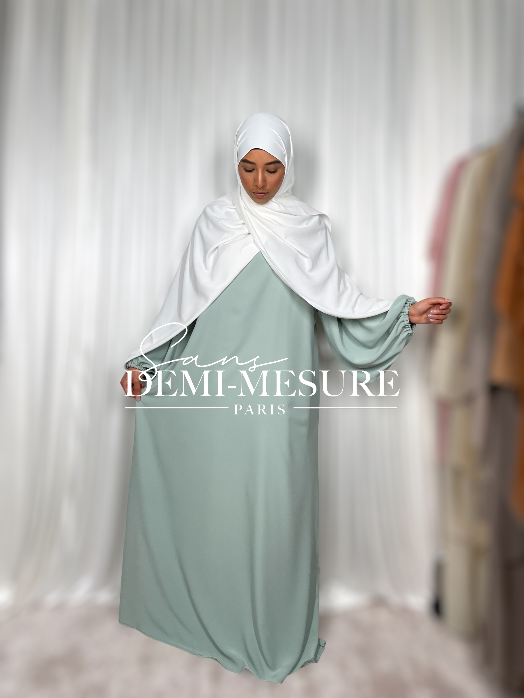 Abaya manches bouffantes soie de medine – Image 21