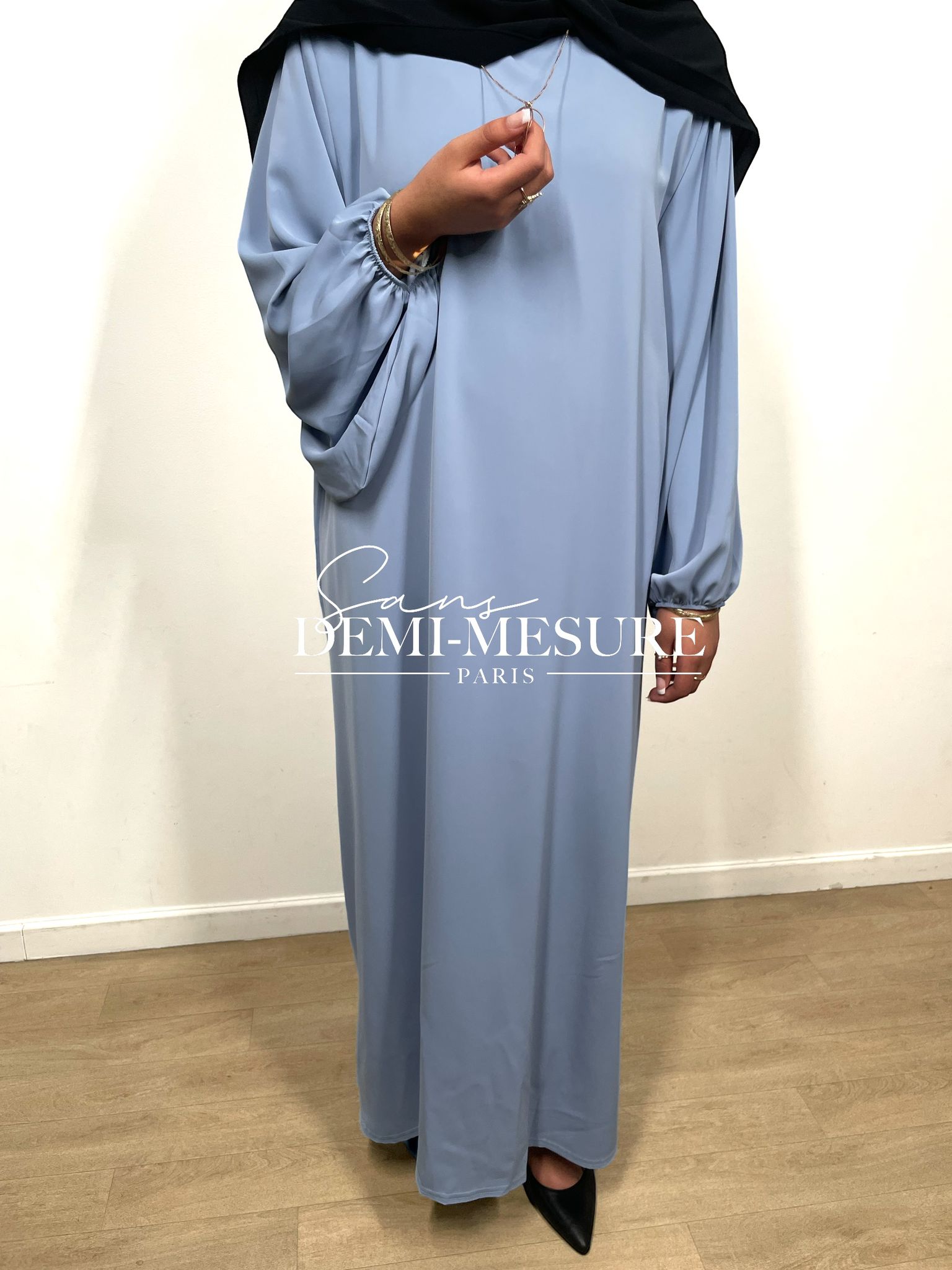 Abaya manches bouffantes soie de medine – Image 13