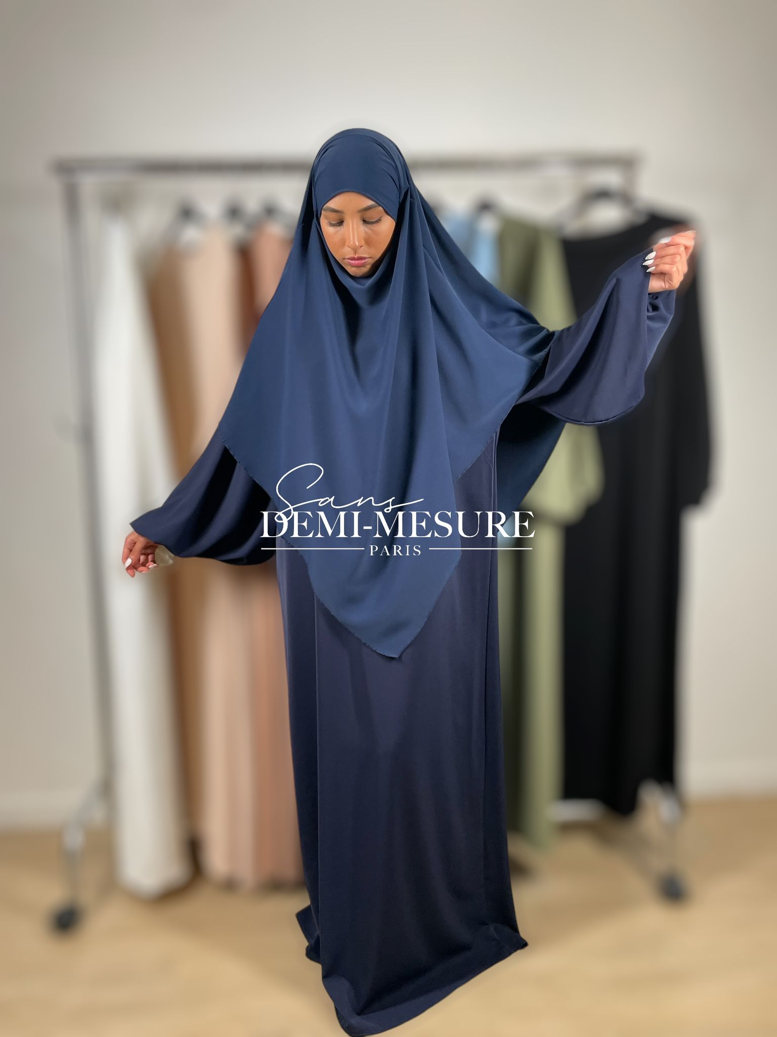 abaya manches bouffantes