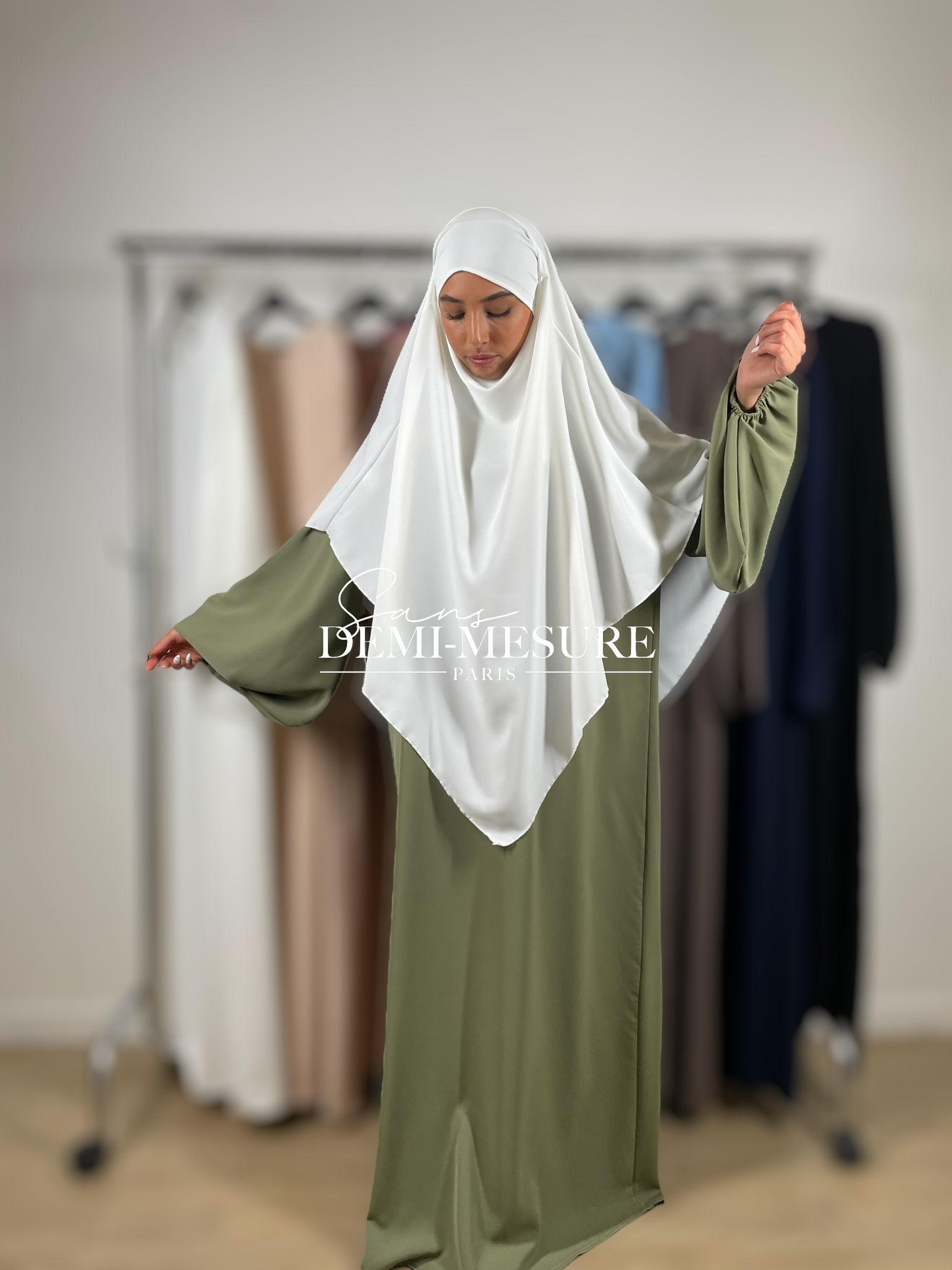 abaya manches bouffantes